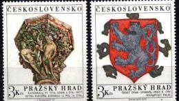 CS 1972 Mi 2071-2 ** Yt 1915-1916 Praguer Castle - Unused Stamps