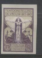 NETHERLANDS HOLLAND 1913 AMSTERDAM WOMEN´S EXHIBITION POSTER STAMP HM Child - Other & Unclassified