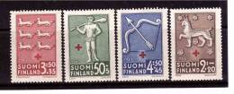 1943 FINLAND Red Cross Michel Cat N° 254/58 The Set Is MNH (some Lack Of Gum In 2 Stamps) - Ongebruikt