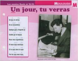 Les Années Rock Et Yé Yé  Mouloudji Un Jour Tu Verras Fiche Atlas  1954 TBE - Autres & Non Classés