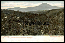 ALTE POSTKARTE JONSDORF BLICK VON DEN MÜHLSTEINBRÜCHEN NACH DER LAUSCHE Zittau Sachsen Steinbruch Mühlsteinbruch AK Cpa - Jonsdorf