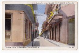 AMERICA PANAMA AVENUE A, ONE OF PANAMA'S NARROW STREETS Nr. 614 OLD POSTCARD - Panama