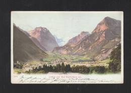 Schweiz AK Linthal Vom Bad Stachelberg 1901 - Linthal