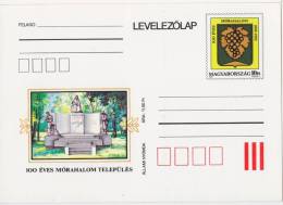 1992 - HUNGARY - Coat Of Arms CITY MÓRAHALOM - GRAPE -  STATIONERY - POSTCARD - Other & Unclassified