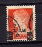 1945 Luogotenenza Imperiale C/ Nuovo Valore Soprastampato 2,50 L TL - Used