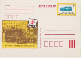 1990 - HUNGARY - 75th Anniv. BUS - AUTOBUS In BUDAPEST - STATIONERY - POSTCARD - MNH - Bus