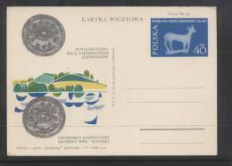 POLAND (20 JUNE) 1962 BEAUTY OF SUWALKI AREA DEER POST CARD (POSTAL STATIONERY) MINT - Gibier