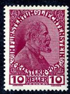 L0074A) LIECHTENSTEIN 1917 Mi.#6 Used - Used Stamps