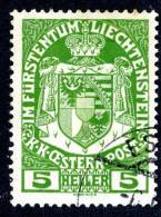 L0075) LIECHTENSTEIN 1917 Mi.#5 Used - Used Stamps