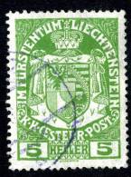 L0076) LIECHTENSTEIN 1917 Mi.#5 Used - Used Stamps