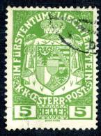 L0079) LIECHTENSTEIN 1917 Mi.#5 Used - Used Stamps