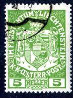L0081) LIECHTENSTEIN 1917 Mi.#5 Used - Used Stamps
