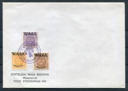 Sweden WASA Rediviva Overprints Cover - Variétés Et Curiosités