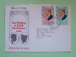 Anguilla 1973 FDC Cover To USA - Wedding Of Princess Anne - Anguilla (1968-...)