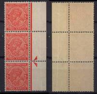 India Indien 1934 Mi# 137I Strip Of 3 MNH With Margin Marks - 1911-35 Roi Georges V