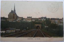 27 : Conches - Le Tunnel - Colorisée Et Tramée - Correspondance Militaire 1914 - Chemin De Fer - Conches-en-Ouche