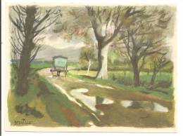 LE RETOUR DES CHAMPS    -  Aquarelle De Beuville - Les Mois : Mars - - Andere & Zonder Classificatie