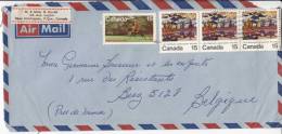 Canada 497 - 500 X3 Obl Sur Lettre - Lettres & Documents