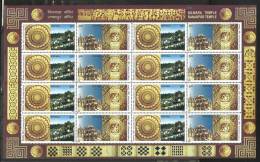 INDIA, 2009, Heritage Jain Temple., Dilwara & Ranakpur Setenant  Full , Sheetlet, MNH, (**) - Unused Stamps