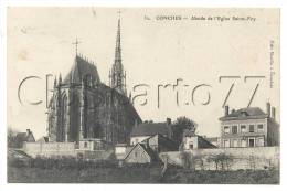 Conches-en-Ouche (27) :Vue Générale Du Quartier De L´église Sainte-Foy En 1910. - Conches-en-Ouche