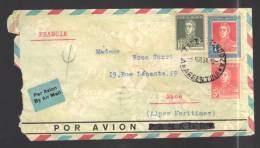 ARGENTINE 1934 Usages Courants Obl. S/Lettre Par Avion Pour France - Brieven En Documenten