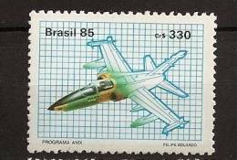 Brésil Brasil 1985 N° 1757 ** Guerre, Armée, Avion De Combat AMX, Plan à La Réalisation, Avion De Chasse - Unused Stamps