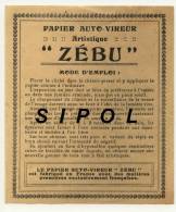 Papier Auto Vireur Artistique " ZEBU" Pode D Emploi  Page De 95 X 110 Mm TBE - Zubehör & Material