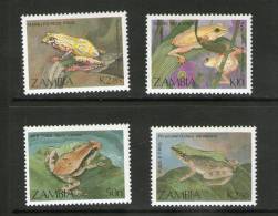 ZAMBIE 1989 GRENOUILLES Y N°457/60 NEUF MNH** - Kikkers