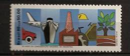 Brésil Brasil 1988 N° 1883 ** Avion, Industrie, Voiture, Automobile, Bateau, Usine, Arbre, Nature, Tracteur, Agriculture - Unused Stamps