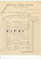 Facture De La Librairie Victor Lecoffre Rue Bonaparte Paris Du 24 Décembre 1898Voir 2 Scans - Stamperia & Cartoleria