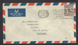 AUSTRALIE 1952 PA N° 8 Obl. S/Lettre Avion Pour L'Ecosse - Storia Postale