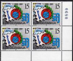 FIP-Emblem Tag Der Briefmarke 2001 Jugoslavia 3046 Im ER-Block ** 9€ Stamp On Stamp Bloc Philatelic Sheet Bf YUGOSLAVIJA - Otros & Sin Clasificación