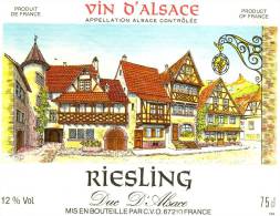 Etiquette De Vin Alsace Duc D´Alsace - Riesling - Riesling