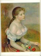 Reproduction De Tableau  Auguste Renoir  Jeune Fille Aux Fleurs  1961 TBE - Andere & Zonder Classificatie