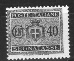 1945 Luogotenenza Nuovo Stemma Sabaudo S/fasci 40 C Nuovo - Portomarken