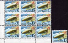 Zeppelin-Postkarte Jugoslawien 2984 Plus 9-Block ** 45€ Tag Der Briefmarke 2000 Bloc Philatelic Sheetlet Bf YUGOSLAVIJA - Ungebraucht