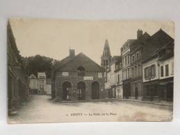 CPA 80 SOMME - CONTY - La Halle Sur La Place - Conty