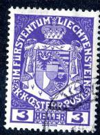 L091) LIECHTENSTEIN 1917 Mi.#4 Used - Gebruikt