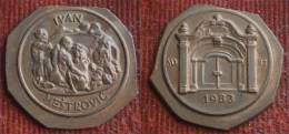 Zagreb, Croatia - IVAN MESTROVIC - Fountain Of Life - 1983. Double Side Medal -  Test Sample / Pattern - Sonstige & Ohne Zuordnung