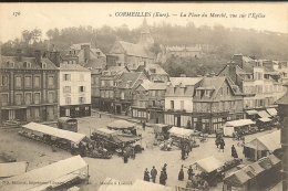 27- Eure _ Cormeilles _ Un Jour De Marché _place Vue De L´Eglise (vue Aérienne ) - Pont Audemer