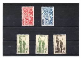 FRANCE    5 Timbres Du Togo    (neufs Sans Charnières) - Sonstige & Ohne Zuordnung