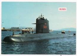 Cp - Sous-Marin Rubis - (avec équipage) - Submarines