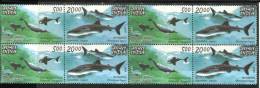 INDIA, 2009, Fauna, Butanding And Gangetic Dolphins, India-Philippines Jt Issue, Setenant Set, Block Of 4, MNH, (**) - Delfines
