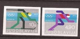 1980 X 1821-22U  JUGOSLAVIJA Winter Olympic Games", Lake Placid,  IMPERFORATE MNH RRR - Winter 1980: Lake Placid