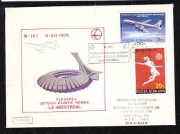 OBLITERATION FDC, ON COVER STATIONARY, ENTIER POSTAUX 1976,OLIMPICS GAMES MONTREAL, - Verano 1976: Montréal