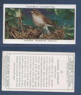 CHROMO PLAYER´S CIGARETTES - BIRDS AND THEIR YOUNG - GARDEN WARBLER FEMALE - FAUVETTE DES JARDINS - Player's