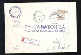 REGISTRED COVER,NATIONAL BANK 1973, ROMANIA - Lettres & Documents