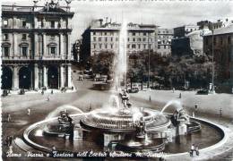 Bellissima  Cartolina  Anni 50  " Roma - Piazza E Fontana  Dell'Esedra ( Scultore  M.Rutelli)" - Places