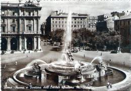 Bellissima  Cartolina  Anni 50  " Roma - Piazza E Fontana  Dell'Esedra ( Scultore  M.Rutelli)" - Orte & Plätze
