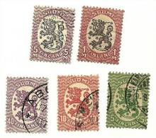 1917 - Finlandia 66 + 69 + 74 + 77 + 80 Ordinaria C2006 - Used Stamps